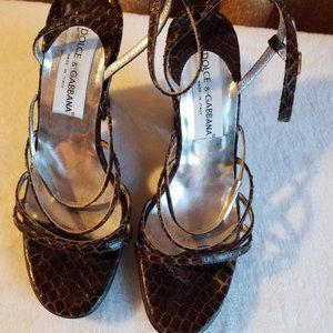 Dolce & Gabbana, snakeskin heels, NEVER WORN